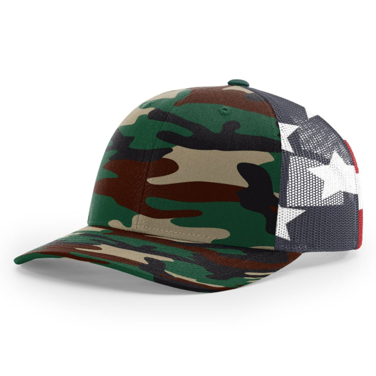 Richardson 112PM Printed Mesh Back Trucker Cap Snapback Hat - Blank