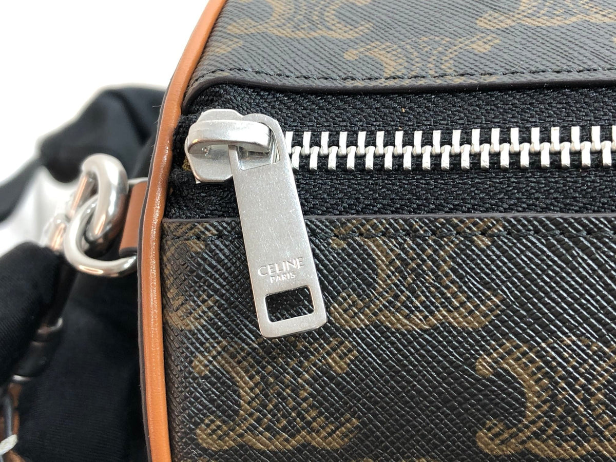 CELINE CYLINDRICAL 22  BAG BLACK PATTERN COWHIDE