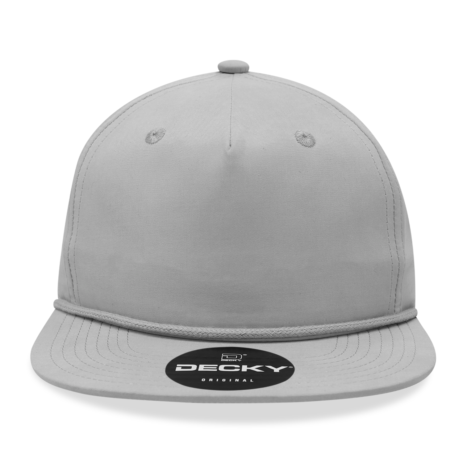 Decky 6032 Classic Rope Hat 5 Panel Flat Bill Cap Snapback - Blank