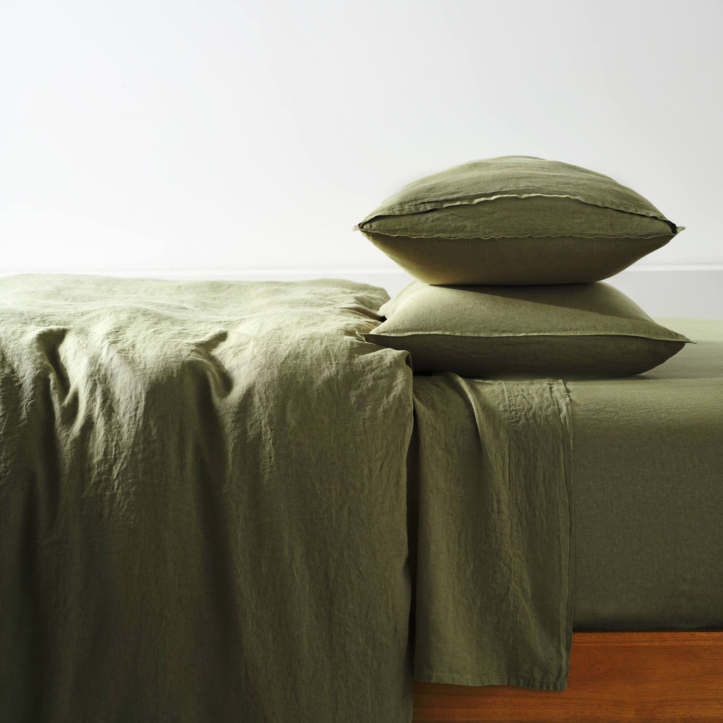 Washed European Linen Pillowcase Set