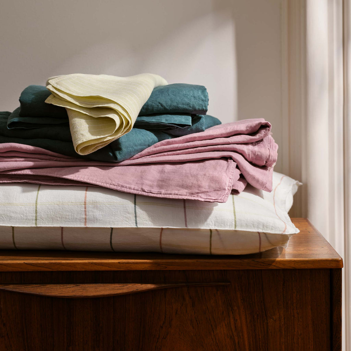 Washed European Linen Core Sheet Set