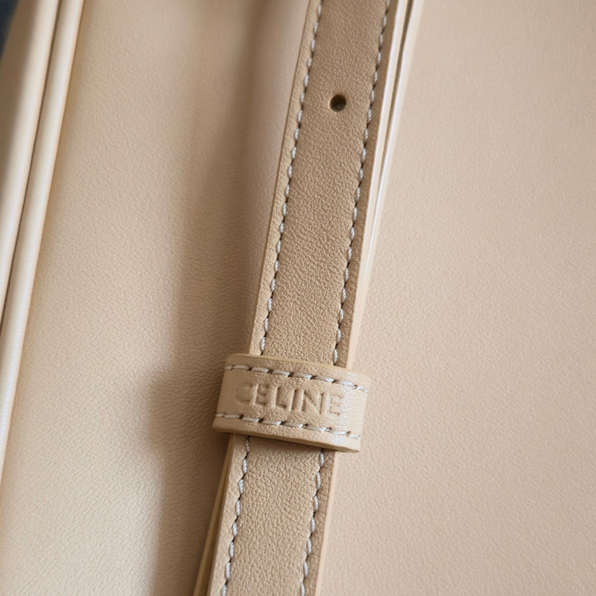 CELINE MEDIUM CAMILLE 16 SOFT BAG 36 LIGHT BEIGE IN SMOOTH CALFSKIN