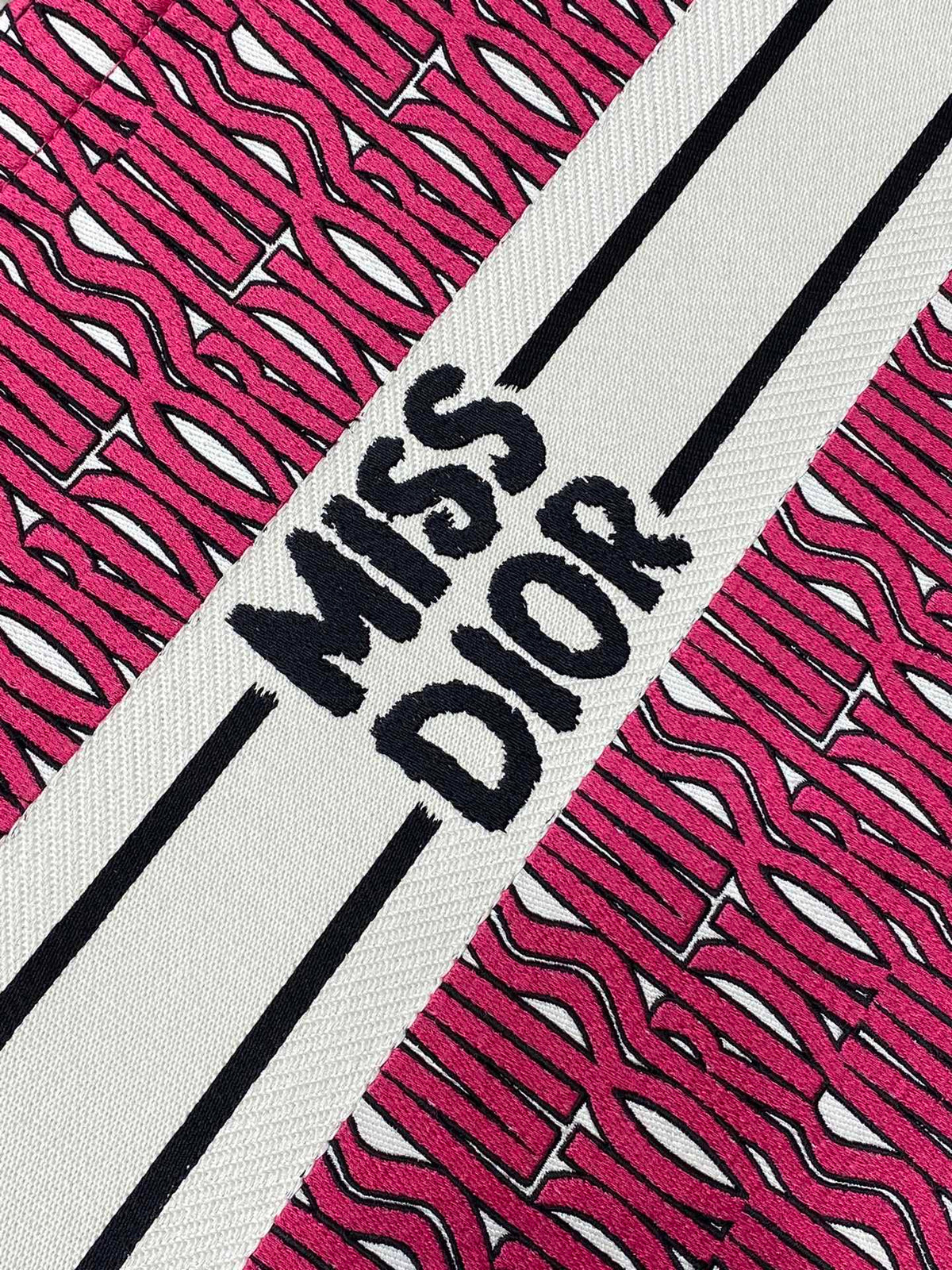 DIOR MISS LARGE TOTE 42 IN MAGENTA PURPLE CANVAS