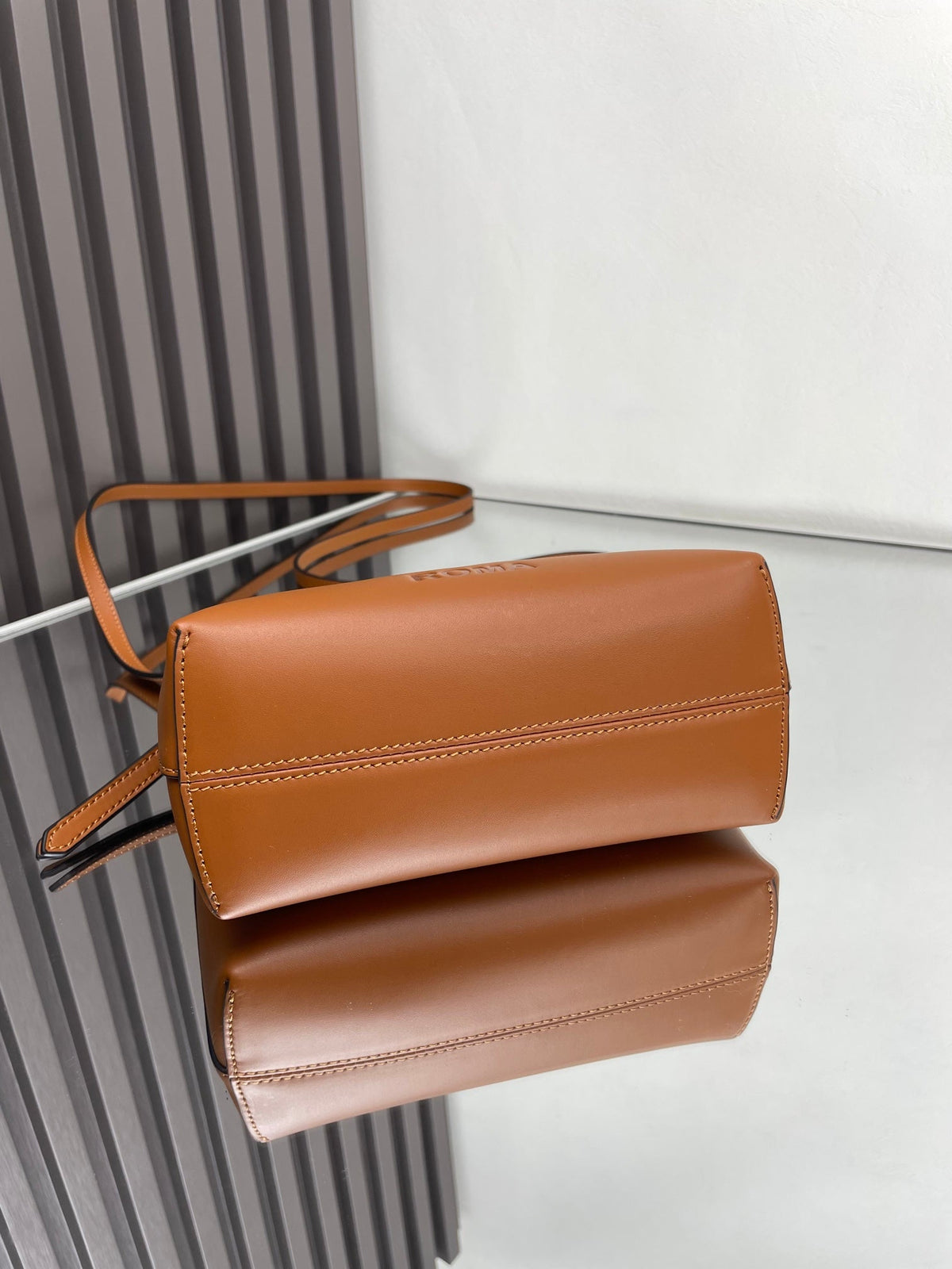 BY THE WAY MINI 18 IN BURNT ORANGE EMBOSSED CALFSKIN GOLD HARDWARE