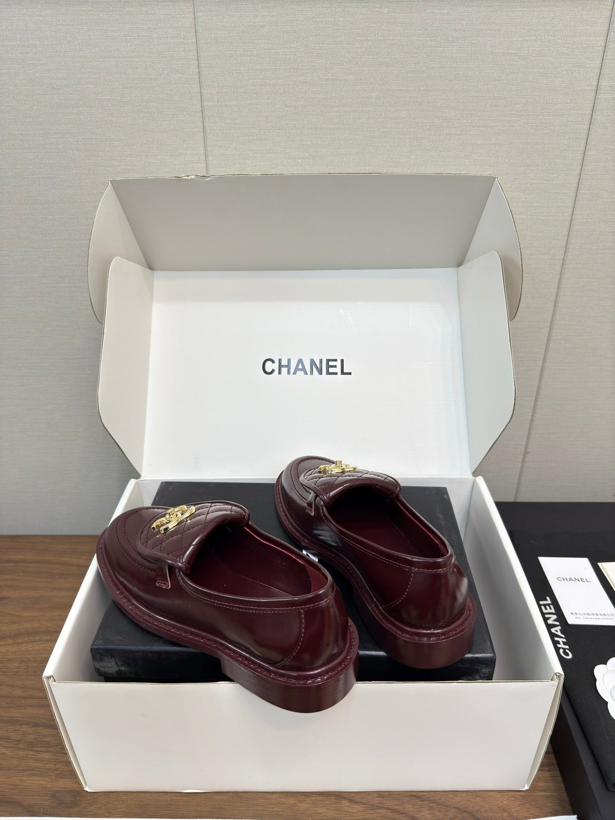 CHANEL MOASIN 2.5 CM IN MAHOGANY RED PREMIUM LAMBSKIN