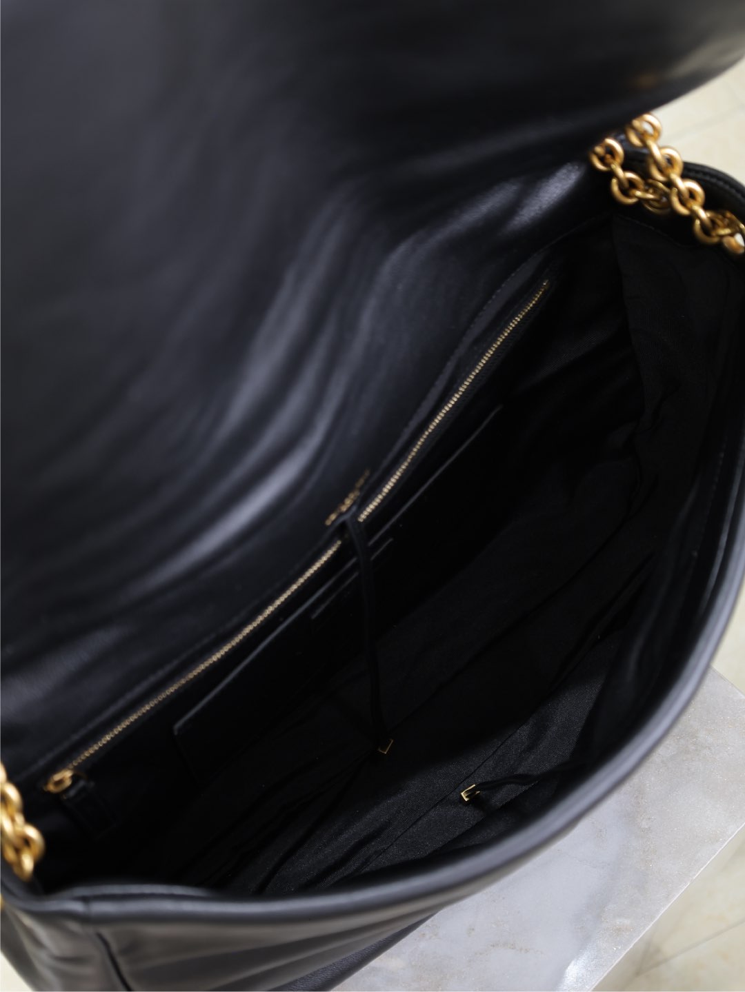JAMIE 4.3 LARGE BAG 43 IN BLACK LAMBSKIN GOLD HARDWARE