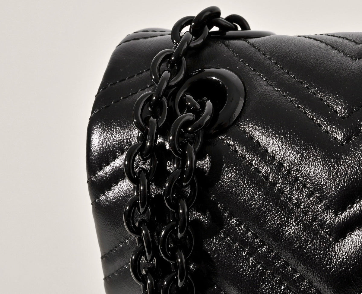 Gucci GG Marmont Pleated Calfskin Shoulder Bag-850676