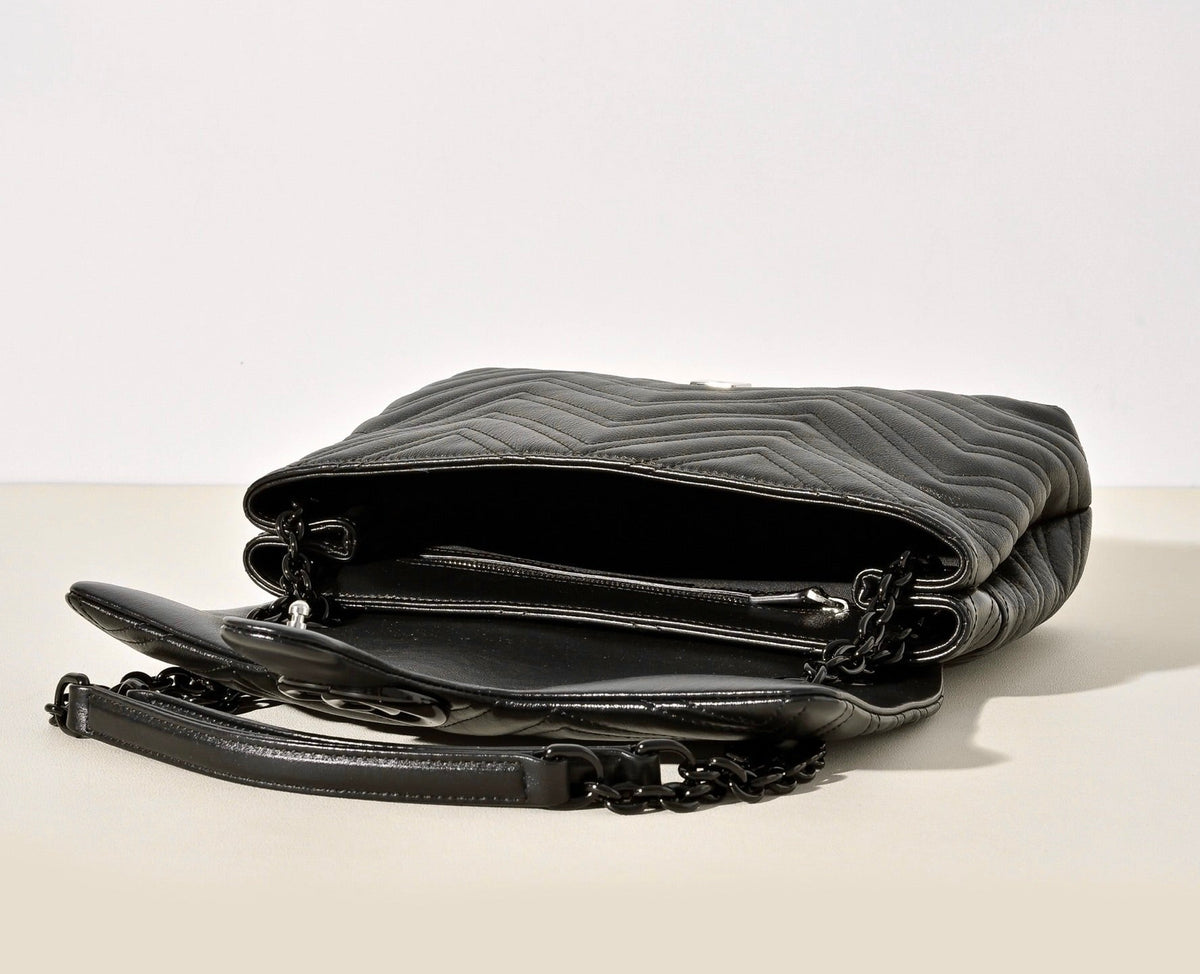 Gucci GG Marmont Pleated Calfskin Shoulder Bag-850676