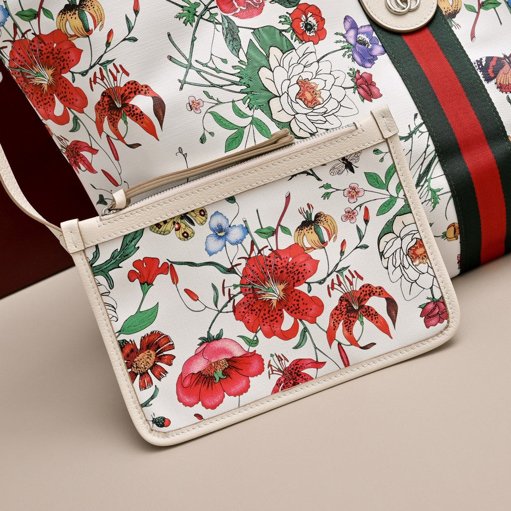 Gucci GG Giglio Floral Tote Bag-853971