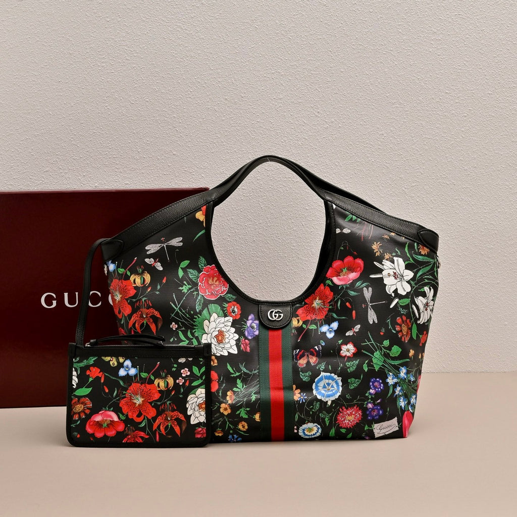 Gucci GG Giglio Floral Tote Bag-853971