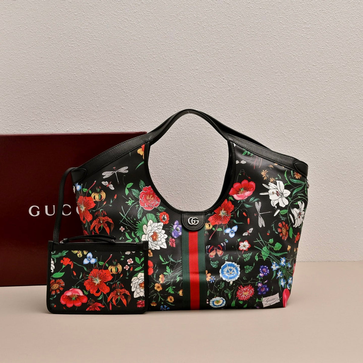 Gucci GG Giglio Floral Tote Bag-853971