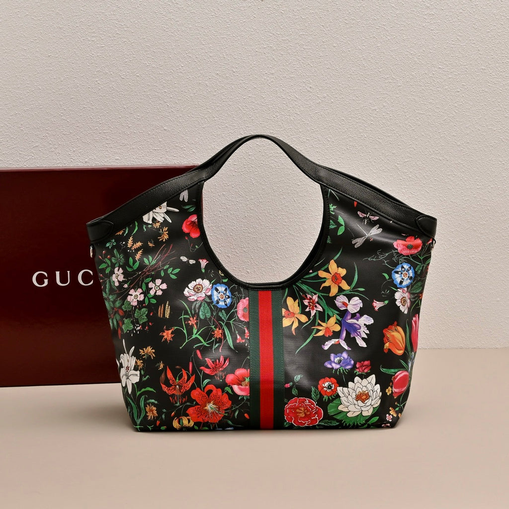 Gucci GG Giglio Floral Tote Bag-853971